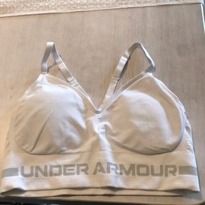 Under Armour White Compression Sports Bra, Size XL, never worn